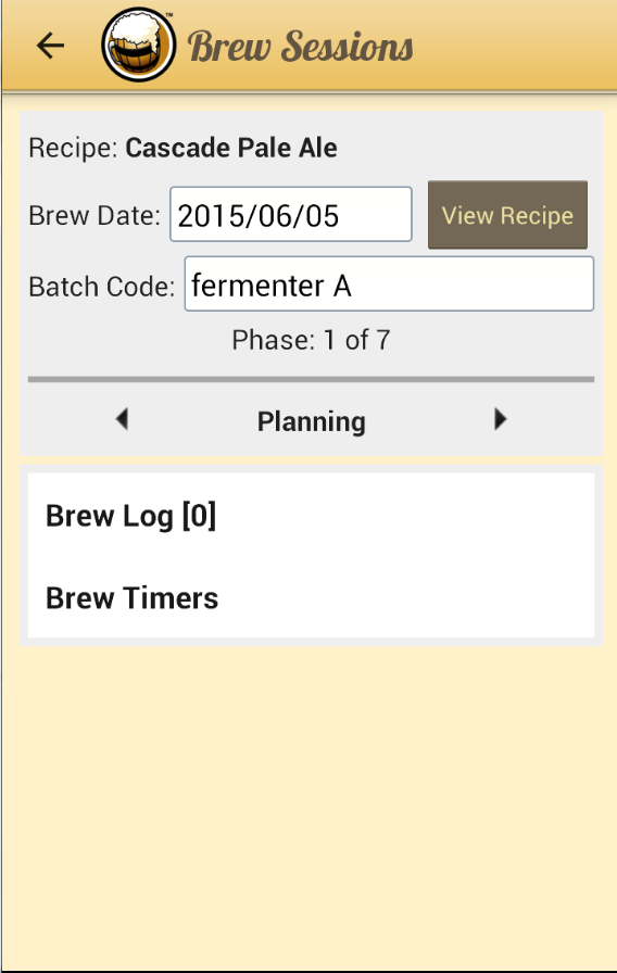 Brewer's Friend Android App screen shots