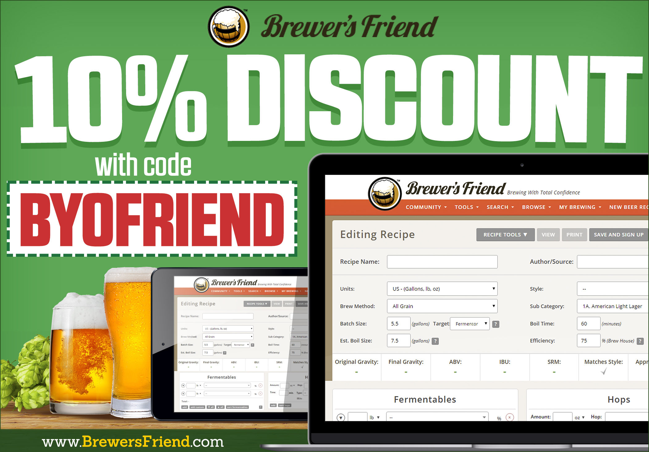 BYO BREWER’S FRIEND6 GREEN Brewer's Friend